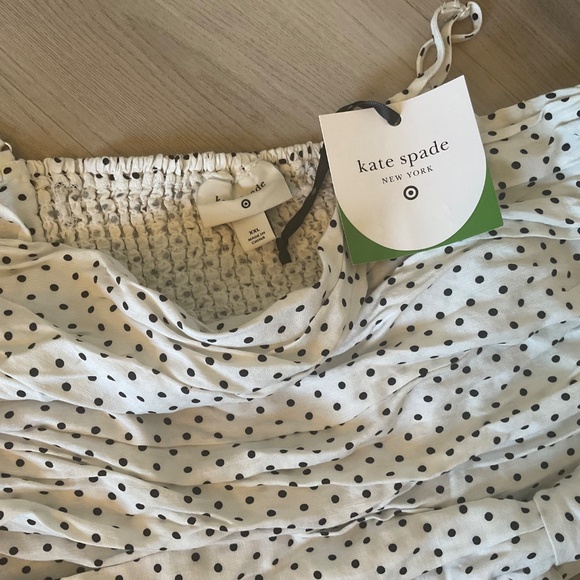 Kate Spade, Target top black cream polka dot with tie bow, new with tags, XXL - Picture 13 of 13